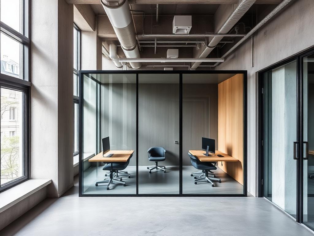 Bureau vitré dans une agence créative